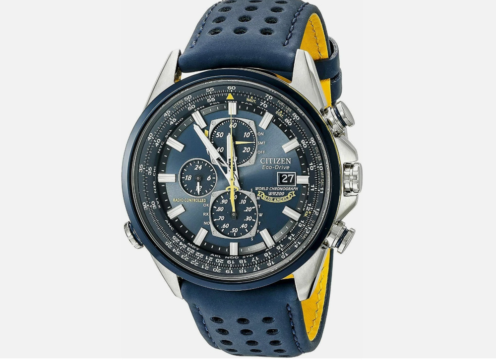 Citizen Men's Blue Angels World Chronograph Eco Drive Watch AT8020-03L NEW